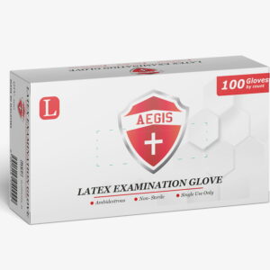 Latex rubber gloves (L)
