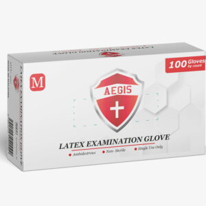 Latex rubber gloves (M)