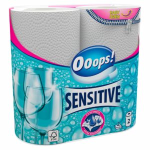 Ooops! Sensitive (50 Blatt) – Papierhandtücher für den Haushalt (2-lagig)