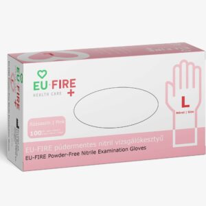 Premium nitrile rubber gloves, pink, L