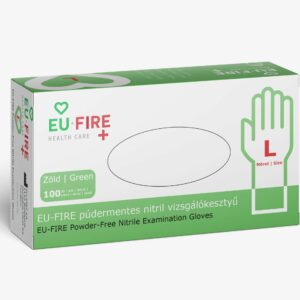 Premium nitrile rubber gloves, green, L