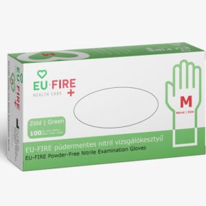 Premium nitrile rubber gloves green (M)