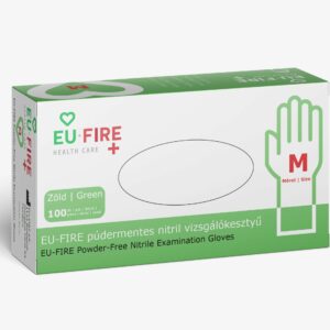 Premium nitrile rubber gloves, green, M